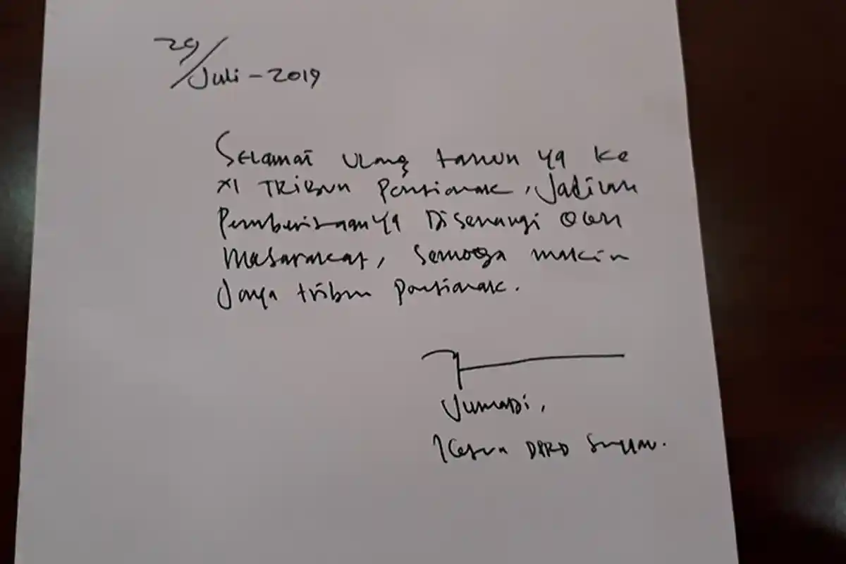 Tribun Pontianak Ulang Tahun ke-11, Ketua DPRD Sanggau Doakan Semakin Disenangi Masyarakat Kalbar