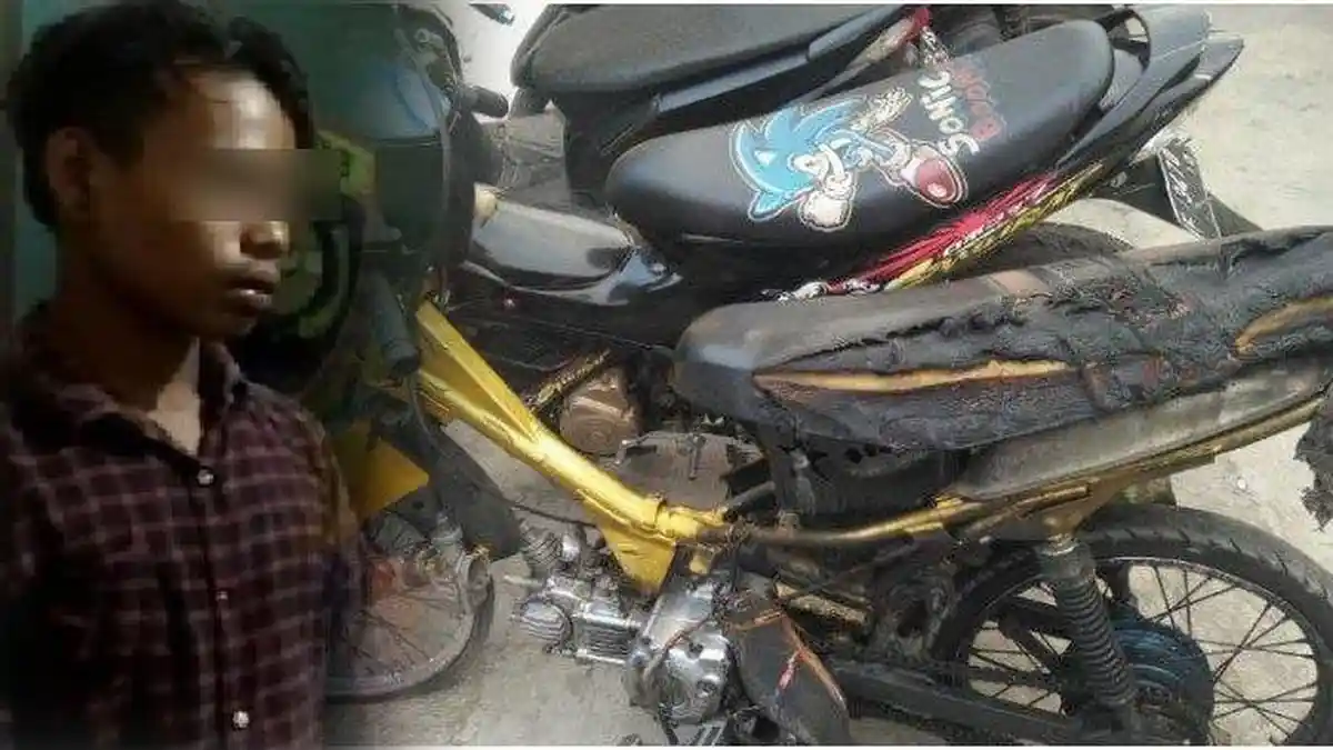 Cerita Lengkap dan Sosok Pria Pembakar Motor Sendiri yang Viral di Media Sosial