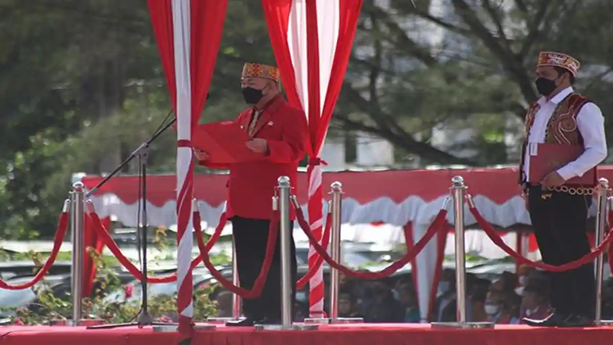 Pemkab Landak Gelar Upacara Bendera Peringatan Hari Ulang Tahun Ke 23