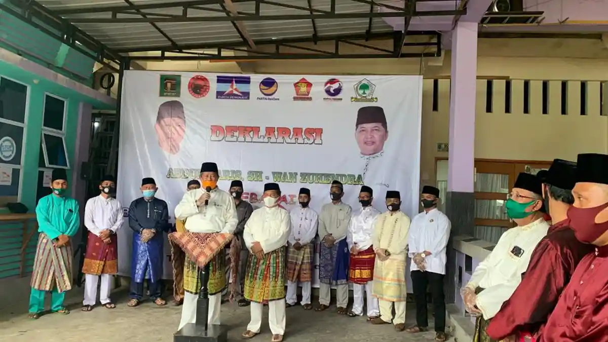 Abdul Haris-Wan Zuhendra Tanda Tangan Deklarasi dengan Parpol Sebelum Daftar Pilkada Anambas