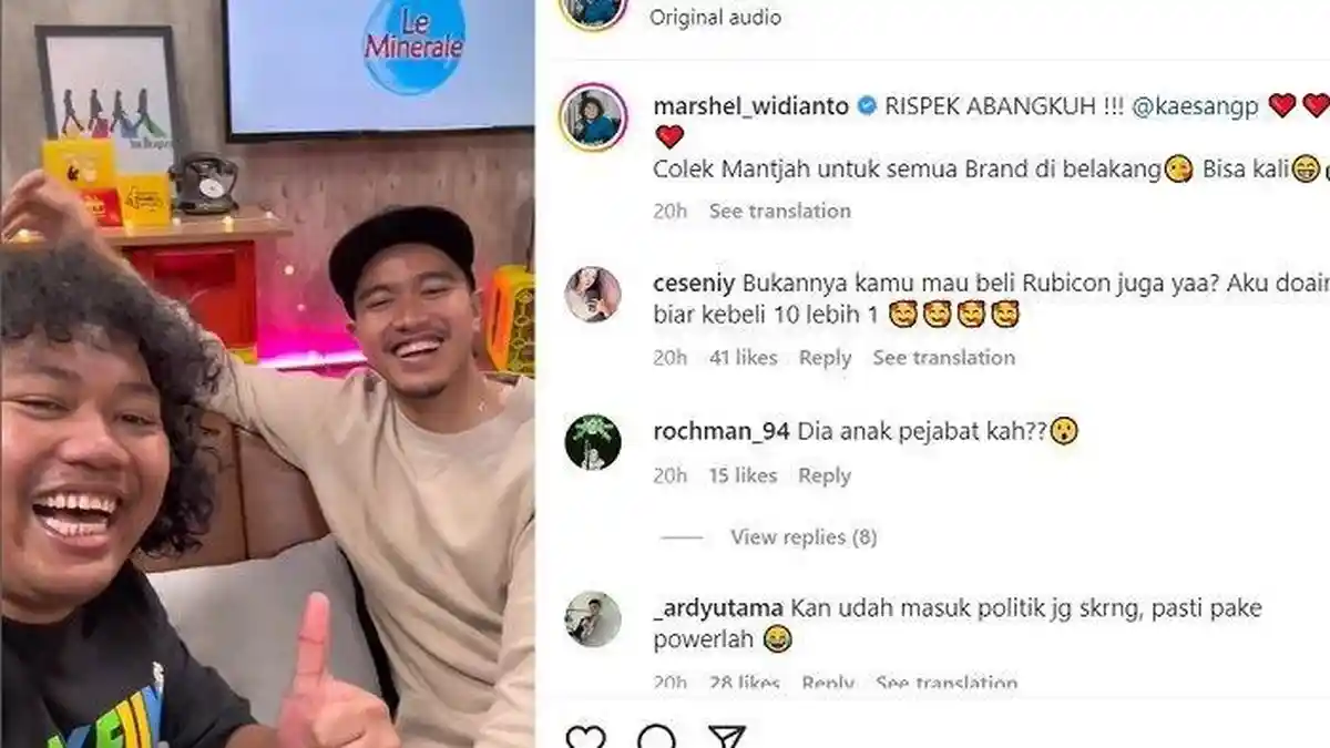 Marshel Widianto Dapat Restu Putra Presiden Jokowi untuk Maju Pilkada Tangsel
