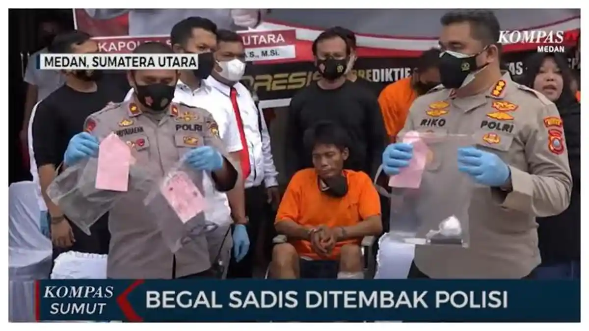 Begal Sadis di Lampu Merah Medan Tertangkap, 6 Penadah Ikut Diamankan