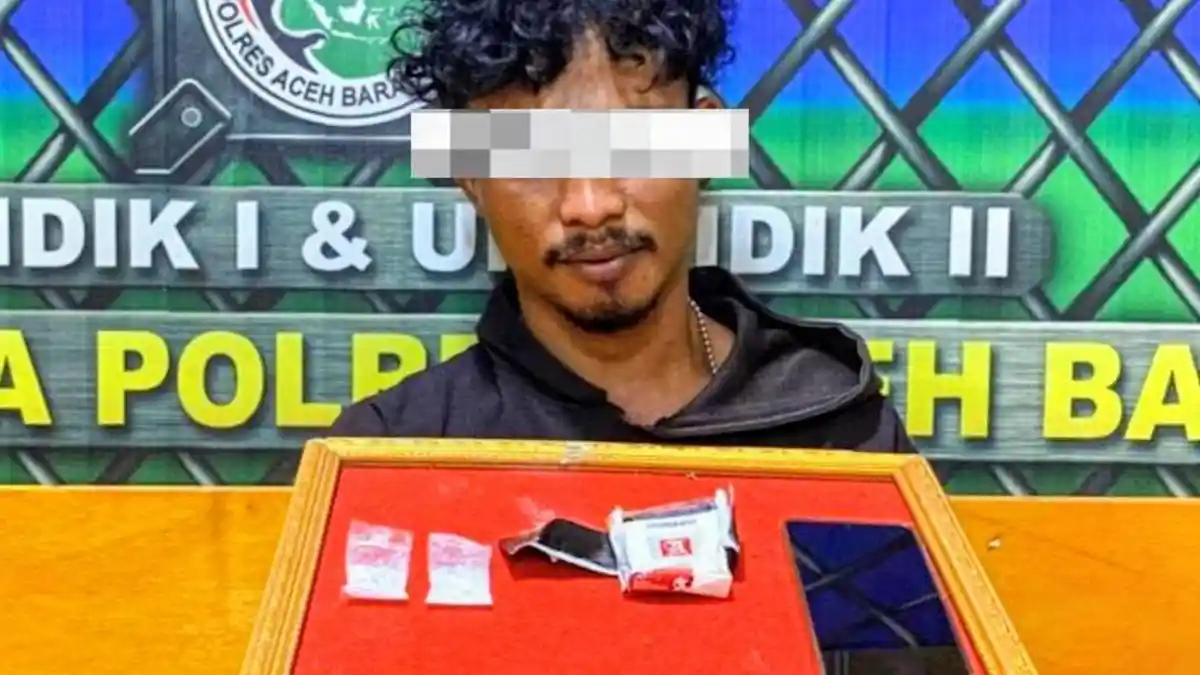 Satres Narkoba Polres Abdya Tangkap Pemuda Susoh, Sempat Buang Barang Bukti Sabu