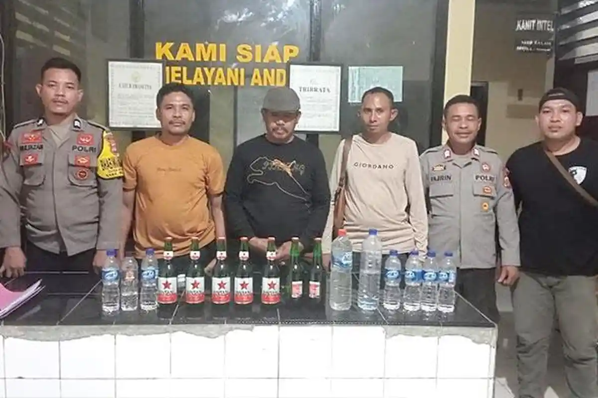 Polsek Bolo Amankan Puluhan Miras Berbagai Jenis Jelang Ramadhan