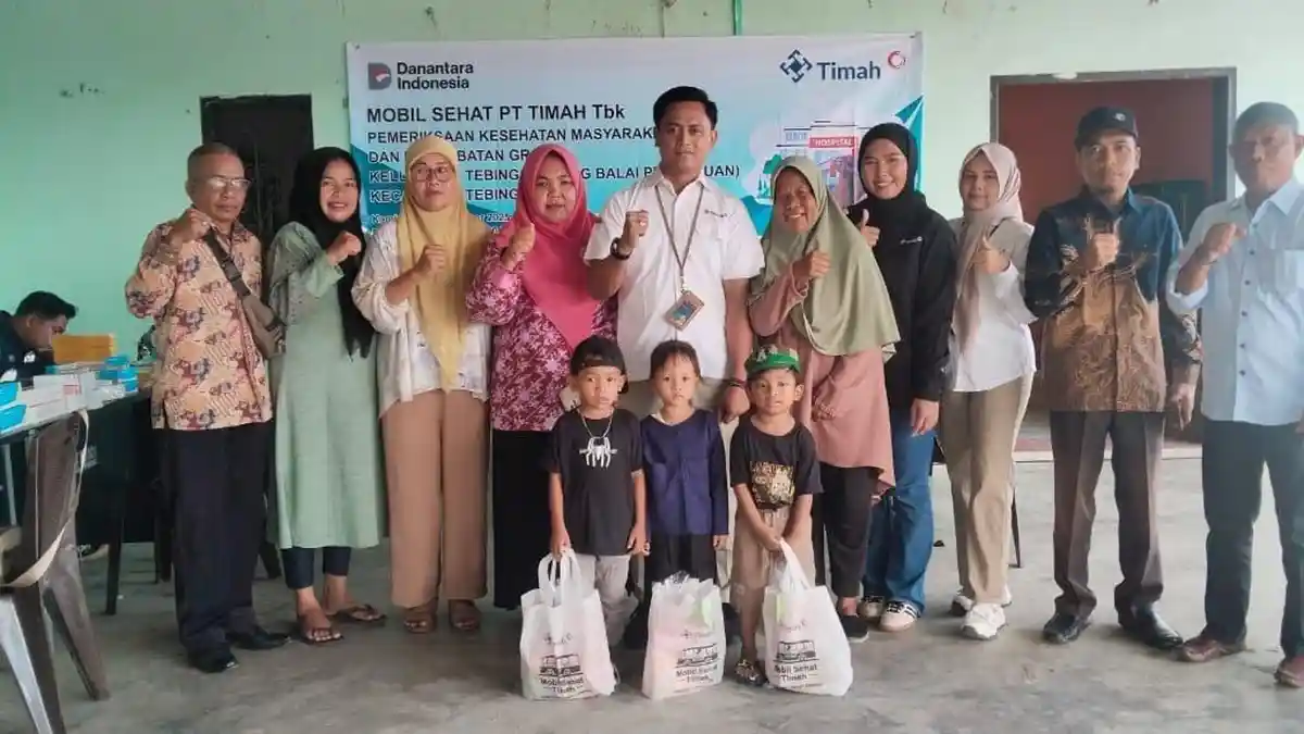 Masyarakat Tebing Karimun Antusias Ikuti Pelayanan Kesehatan Gratis dari PT Timah