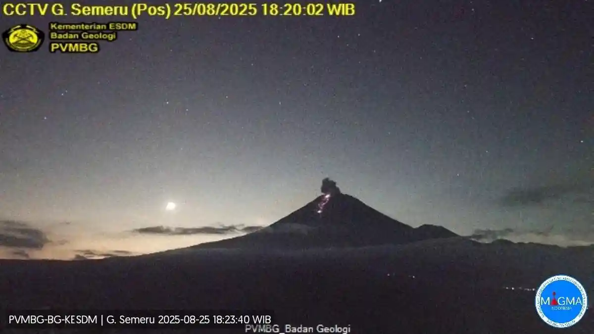 Gunung Semeru Erupsi, Lava Pijar Meluncur 2 Km ke Besuk Kobokan