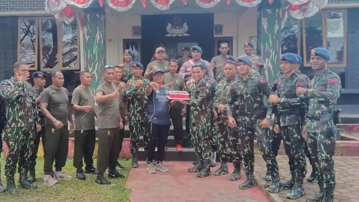 Koramil Bula Sampaikan Lima Pesan Penting di HUT ke-80 Brimob: Tekankan Sinergitas TNI–Polri di SBT