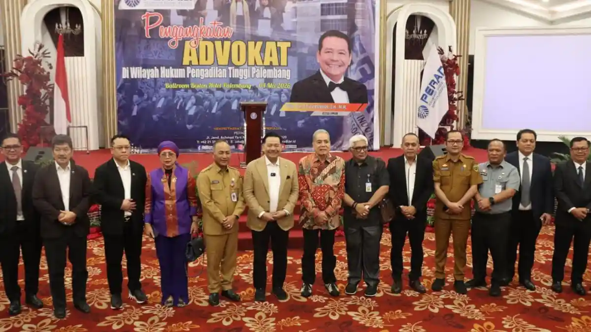 Kakanwil Kemenkum Sumsel Hadiri Pengangkatan Advokat, Tekankan Integritas & Adaptasi KUHP–KUHAP Baru