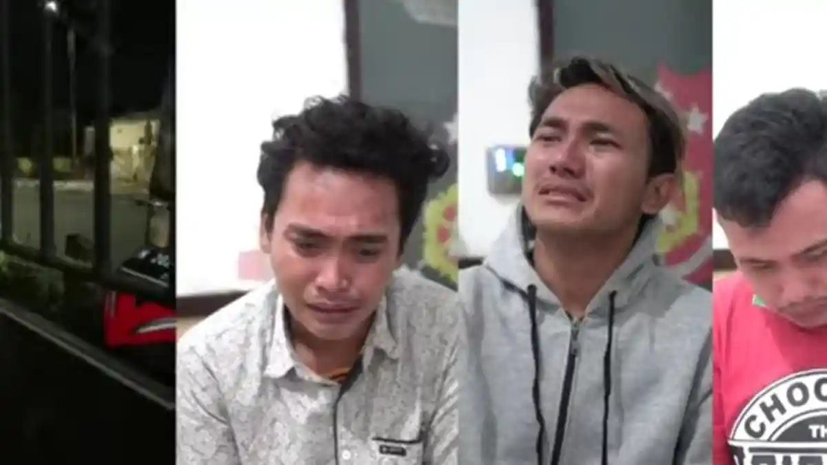 Tiga Pemuda yang Viral Karena Hina Petugas Covid-19 Menangis Saat Diperiksa Polisi