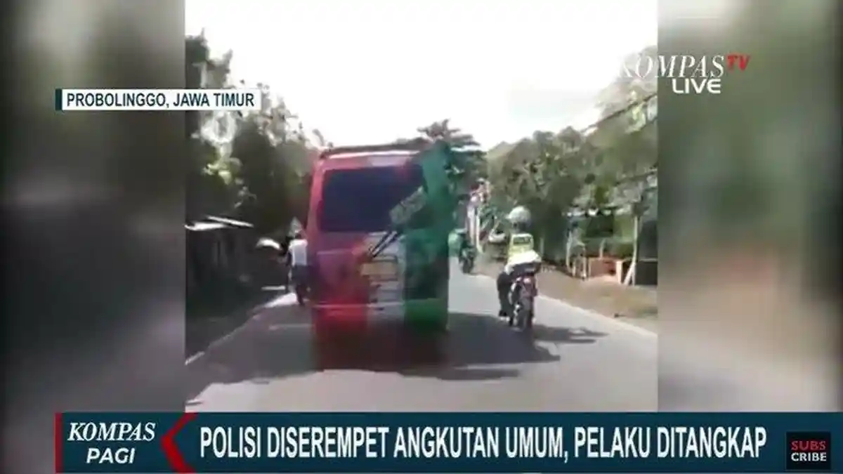 Viral Polisi Diserempet Angkutan Umum, Sopir Kabur saat Operasi Yustisi