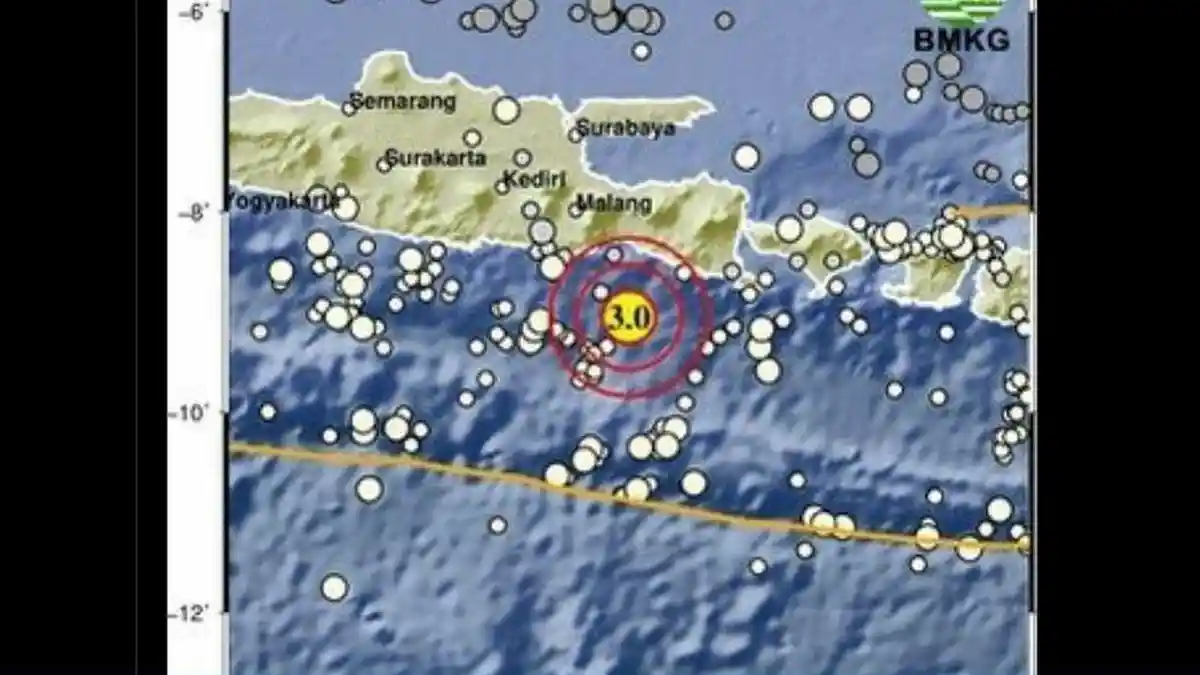 Info BMKG: Terjadi Gempa Bumi Magnitudo 3,0 di Jember Jawa Timur - Tribunmanado.co.id