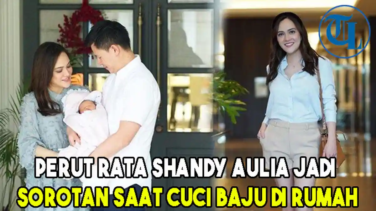 Perut Rata Shandy Aulia Jadi Sorotan saat Cuci Baju di Rumah