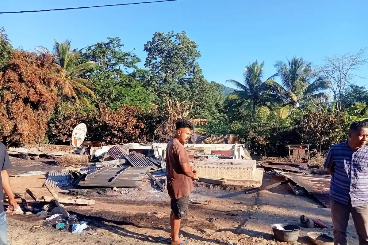 Kapolsek Wewaria : Caritahu Penyebab Kebakaran Hingga Ada Korban Luka Bakar