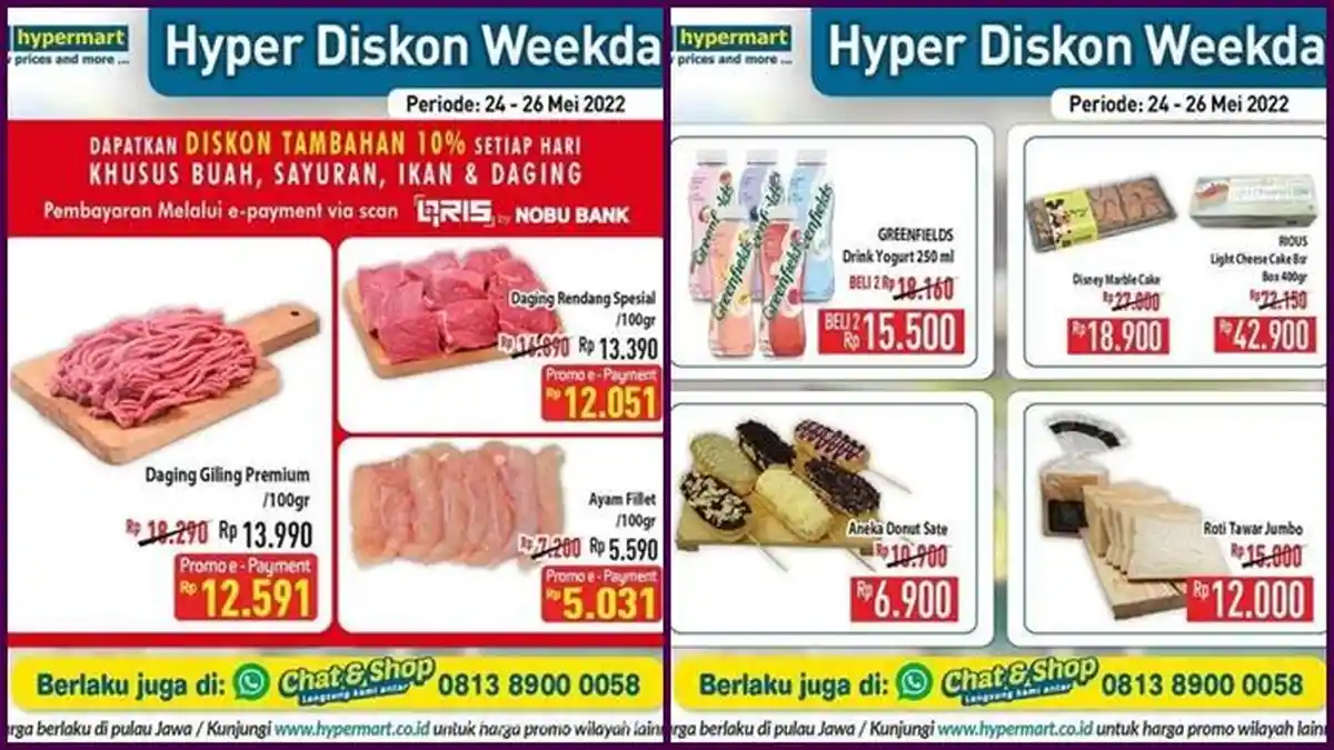 Katalog Promo Hypermart Hari ini Rabu 25 Mei 2022, Belanja Ayam Fillet dan Daging Rendang Murah