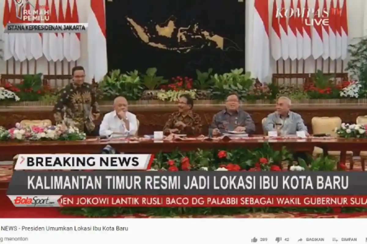 Reaksi Sejumlah Menteri saat Anies Baswedan Diprotes Tinggalkan Kursi saat Pengumuman Ibu Kota Baru