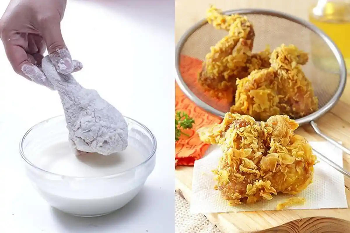 Cara Buat Fried Chicken ala Resto, Tetap Kriuk Walau Sudah Dingin. Modal Air Es
