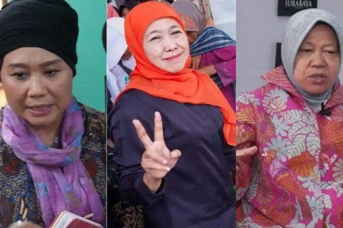 Khofifah dan Emil Kuasai 4 Survei Elektabilitas Pilgub Jatim 2024, Beda Jauh dari Risma dan Luluk?