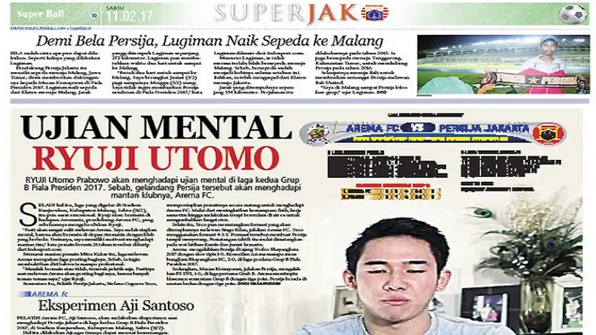 Ryuji Utomo Jalani Ujian Mental di Laga Kontra Arema FC