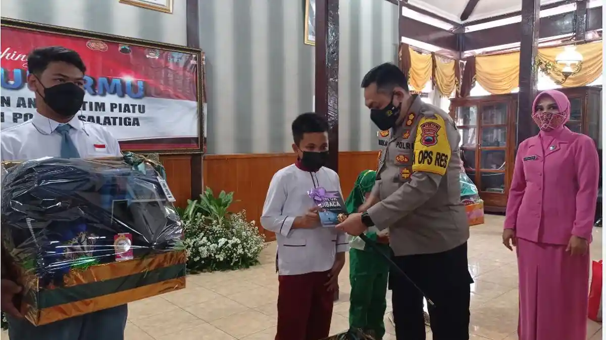 Peduli Anak Yatim Akibat Covid-19, Polres Salatiga Luncurkan Program Aku Sedulurmu