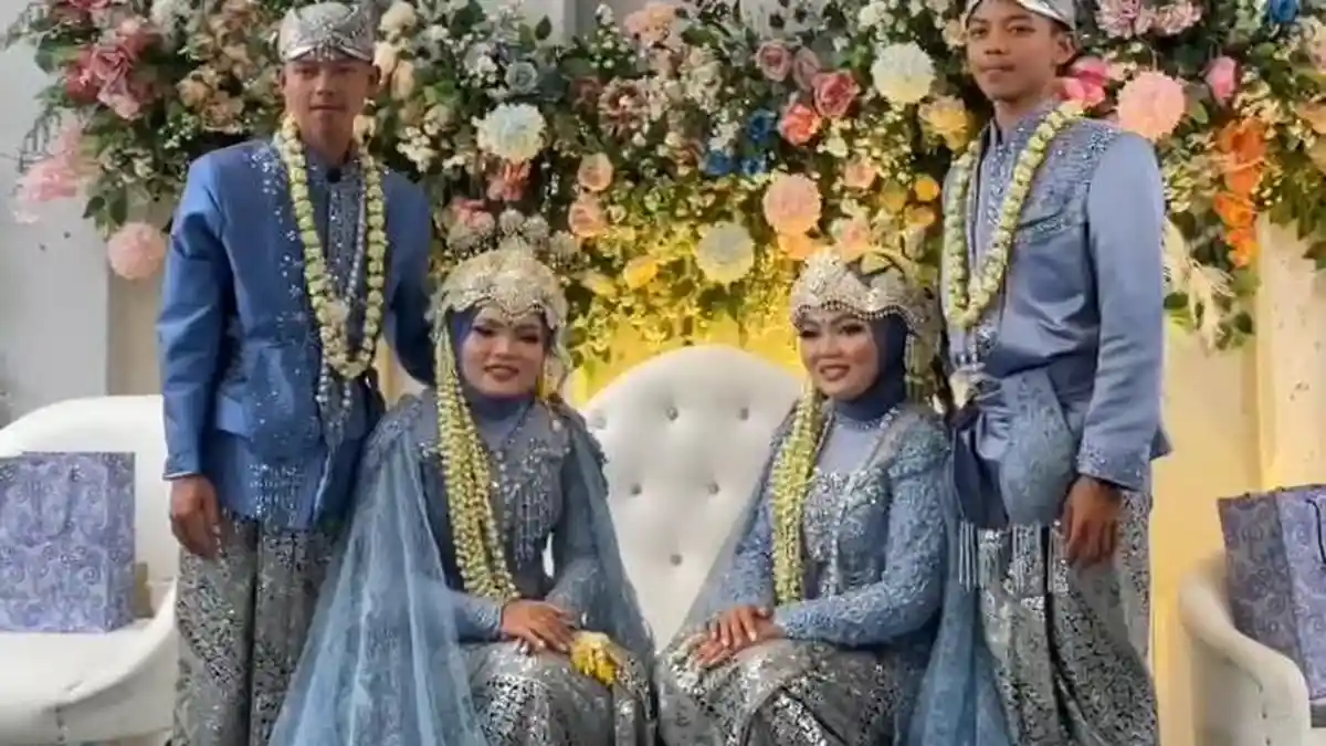 VIRAL, Kakak Adik Kembar Sona dan Soni Nikahi Si Kembar Deva dan Devi, Awalnya dari Mendaki Gunung