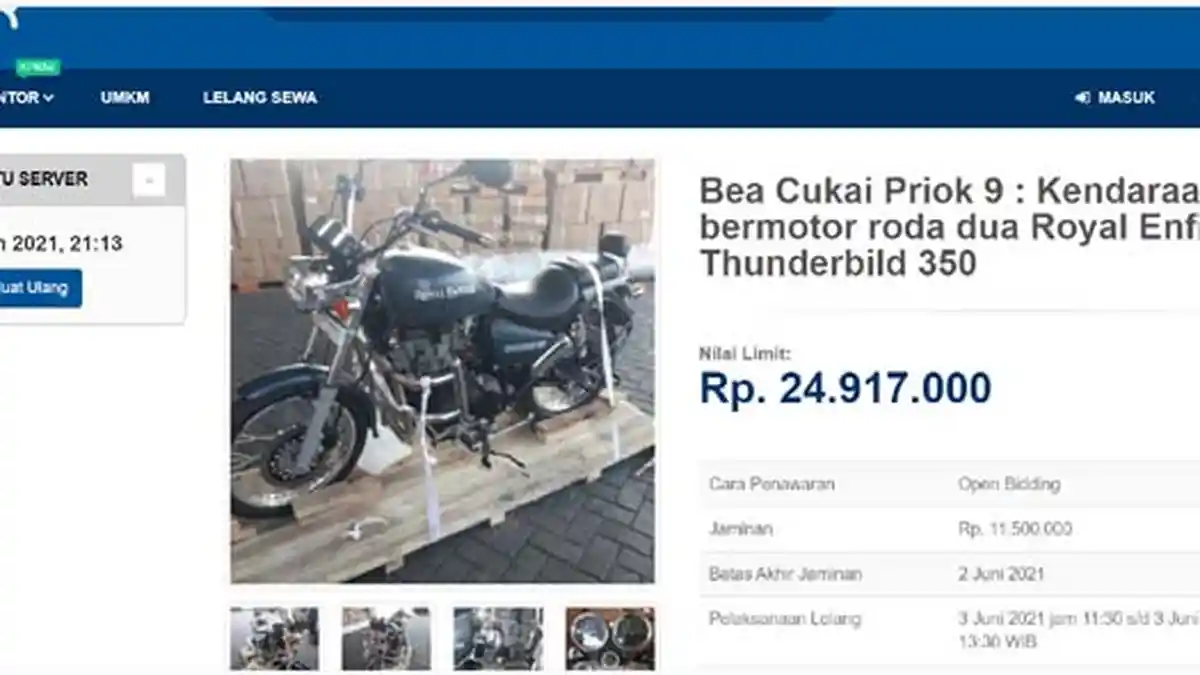 Bea Cukai Lelang Moge Sitaan Negara, Harga Mulai Rp 15 Jutaan