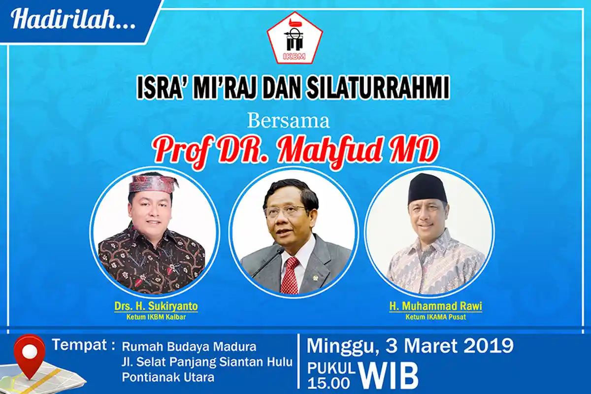 Mahfud MD Dijadwalkan ke Kalbar Hari Minggu Ini