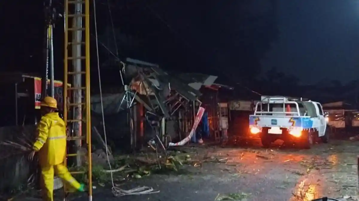 Rumah Warga Kota Blitar Rusak Tertimpa Pohon Tumbang 