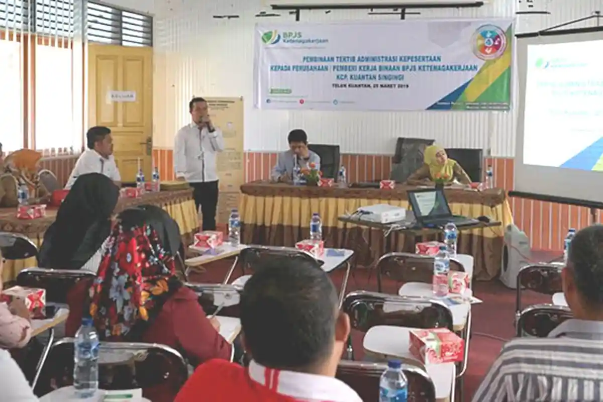 BPJS Ketenagakerjaan Kuansing Riau Sosialisasi Soal Sanksi bagi Peserta yang Tak Tertib Administrasi