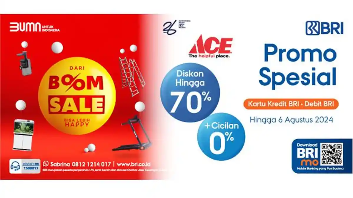 Nikmati Diskon Hingga 70 Persen untuk Belanja di ACE Hardware Boom Sale Bersama BRI