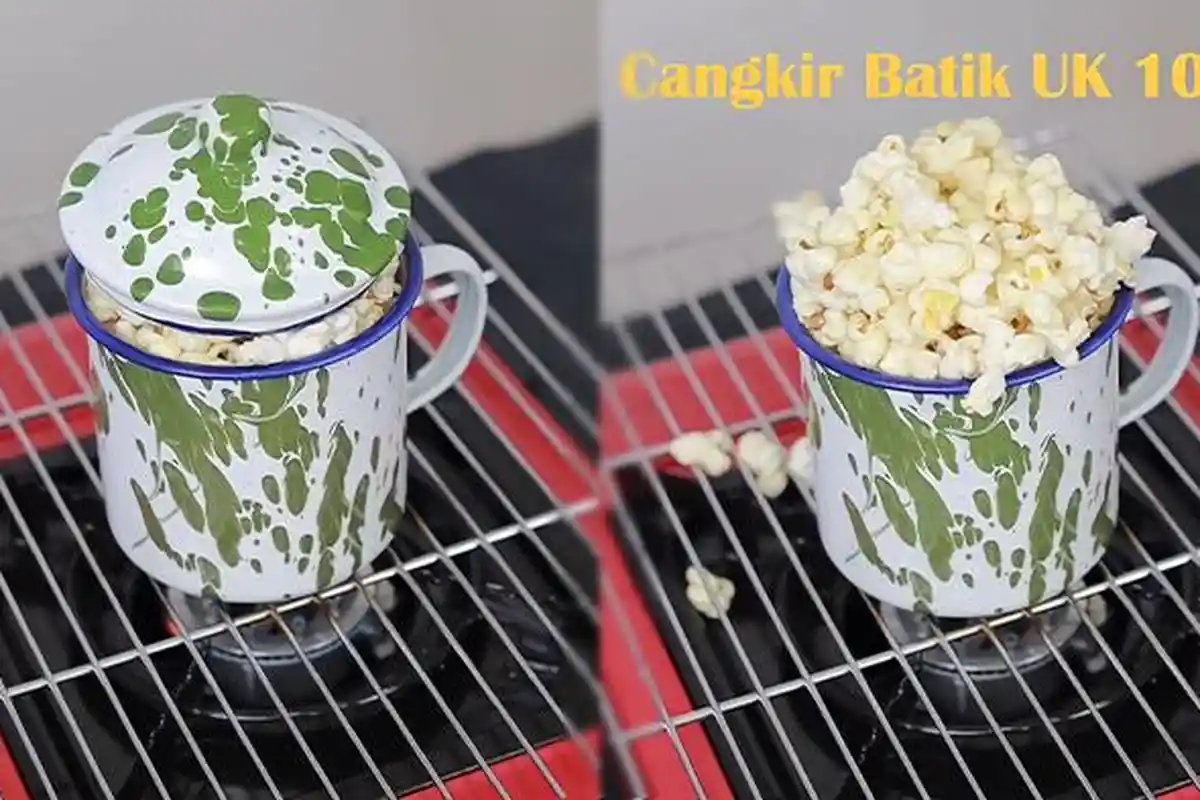 Cara Unik Memasak Popcorn Menggunakan Mug Enamel Panen.Co Houseware