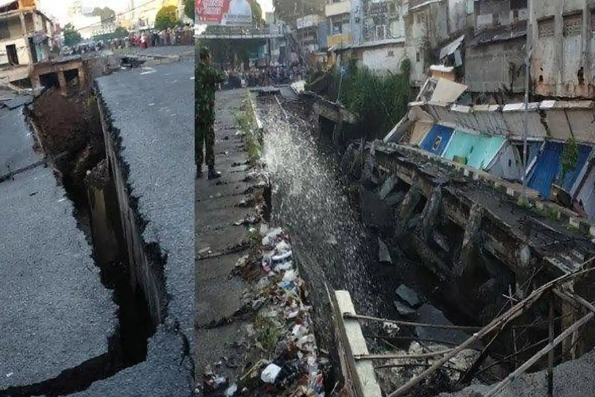 Awalnya Terdengar Suara 'Kratak-kratak', Kronologi Detik-detik Amblesnya Jalan Nasional di Jember