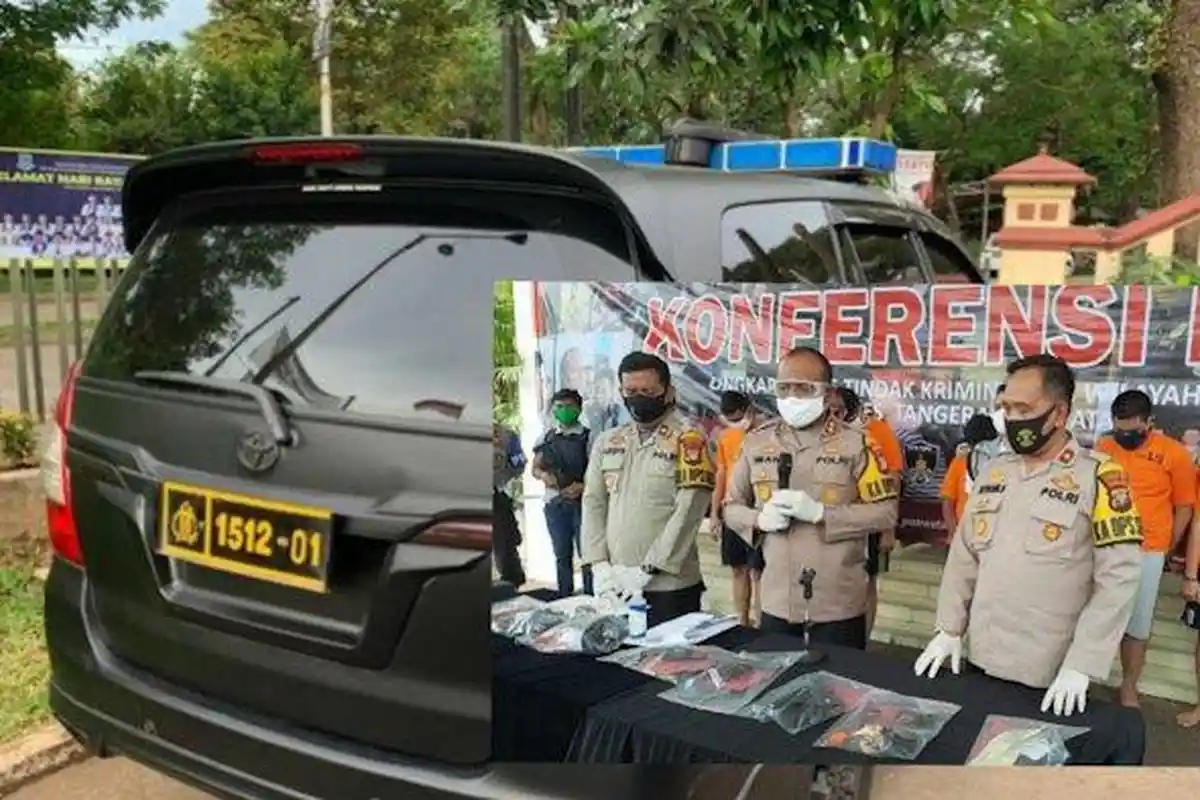 POTRET 5 Polisi Gadungan Diciduk, Modifikasi Mobil Mirip Kendaraan Dinas, Gunakan HT, dan Kaos Polri