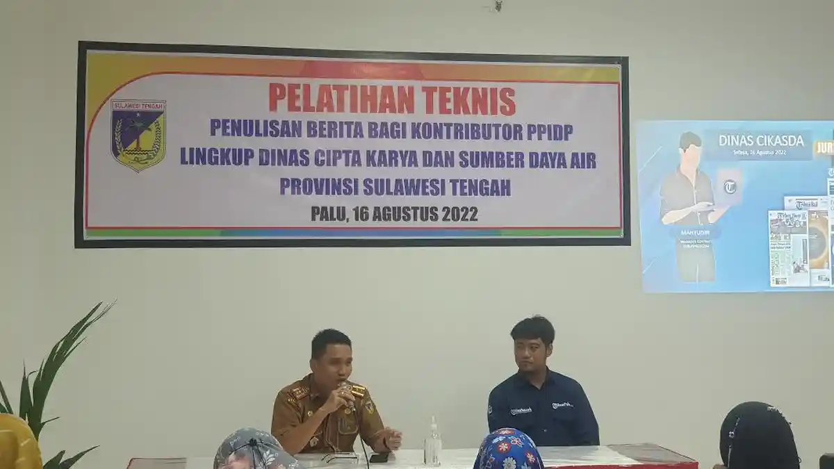 PPIDP Dinas Cikasda Sulteng Belajar Buat Berita Lewat Pelatihan Teknis