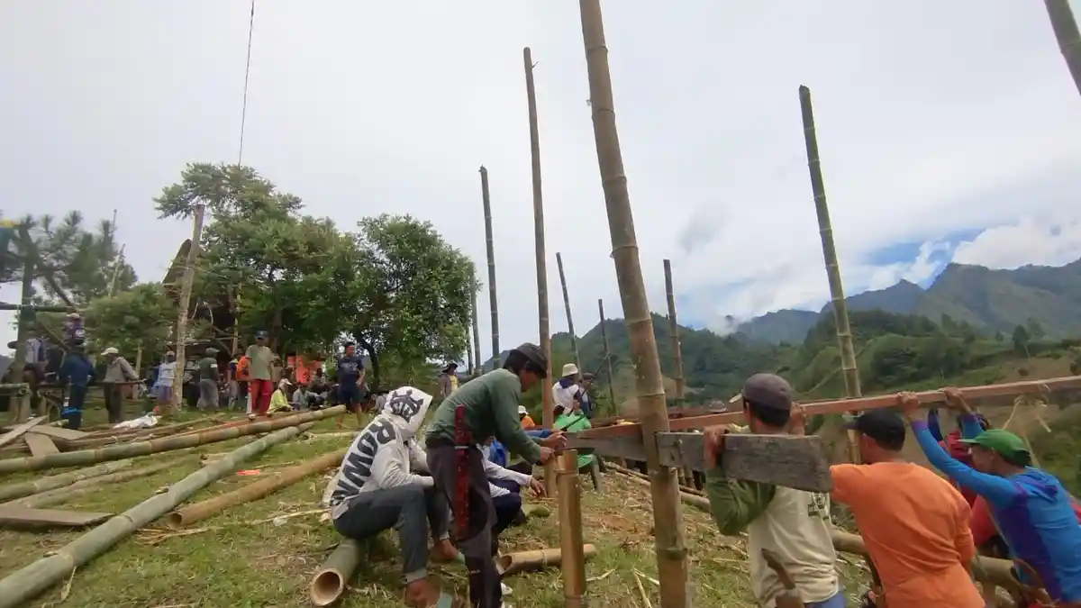 Warga Basseang Pinrang Gotong Royong Sambut Wisata Literasi Moderasi PP IMDI