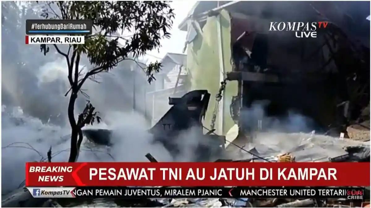 Kronologi Warga Riau Lihat Pesawat TNI Hantam Rumah Kosong, Dengar Ledakan: Lama-lama Kok Rendah