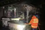 Akibat Petasan, Sebuah Kios di Pasar Warujayeng Nganjuk Terbakar