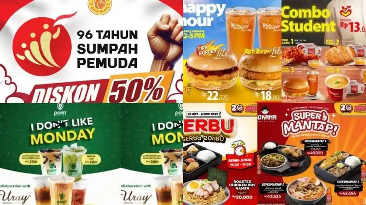 Daftar Promo Makanan dan Minuman yang Tak Boleh Dilewatkan Saat Hari Sumpah Pemuda