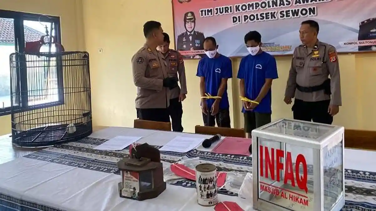 Curi Kotak Infaq dan Sangkar Burung, Dua Warga Bantul Terancam Penjara