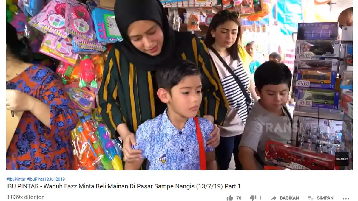 Fairuz A Rafiq Ajak Putranya Beli Mainan di Pasar, King Faaz Malah Nangis Minta Ini