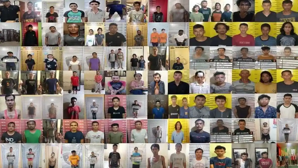 Ratusan Bandit Jalanan yang Buat Resah Warga Medan Ditangkap, Terbanyak Kasus Curas