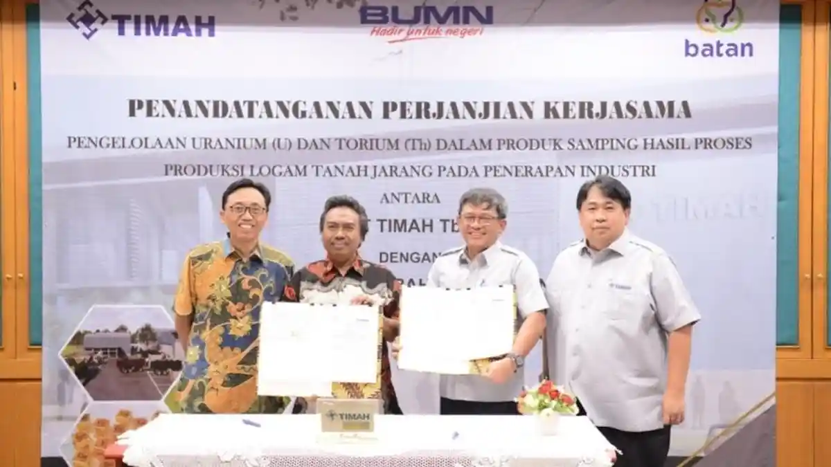 PT Timah dan Batan Sepakati Kerja Sama Pengolahan Rare Minerals