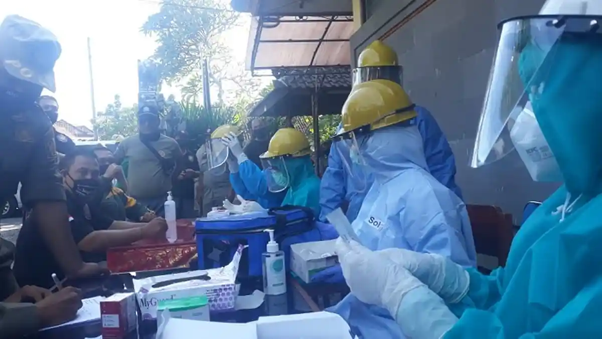 250 Satpol PP Gianyar Dites Rapid, Hasilnya Non Reaktif