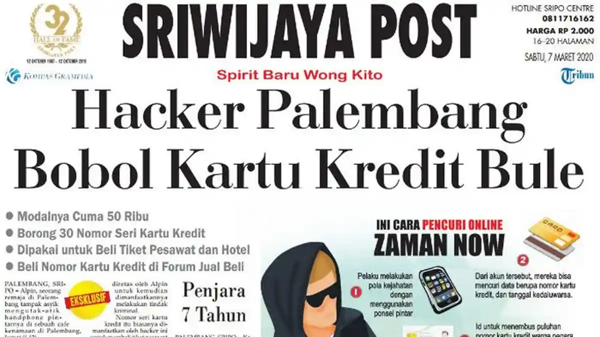 Modal Cuma 50 Ribu, Hacker Palembang Bobol Kartu Kredit Bule