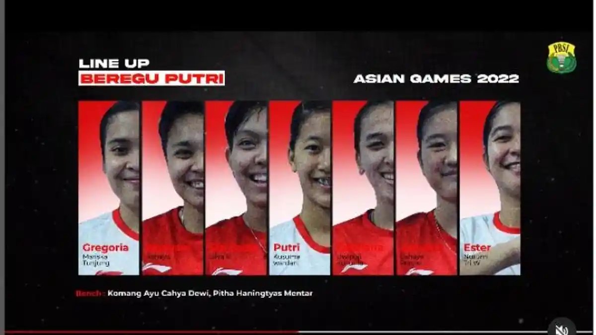 Jadwal Badminton Asian Games 2023 Hari Ini, Line Up Putri Indonesia vs China, Putra Ditantang Korsel