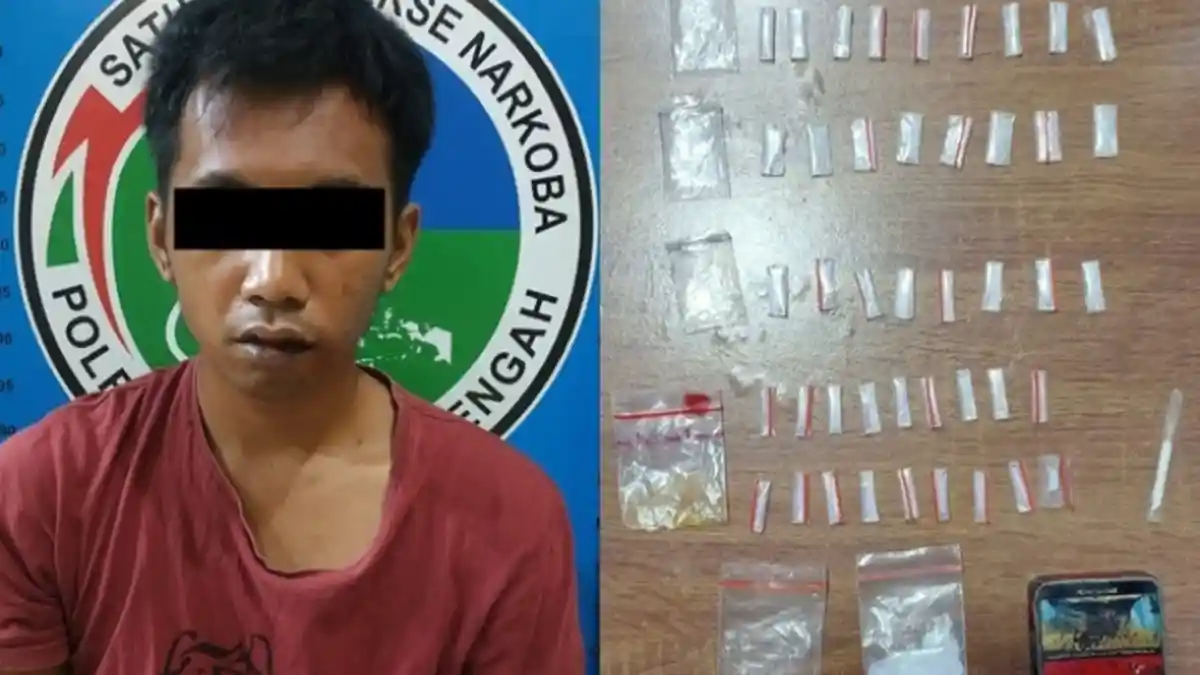 Polres Lampung Tengah Ringkus RS Alias Inul Tersangka Pengedar Sabu
