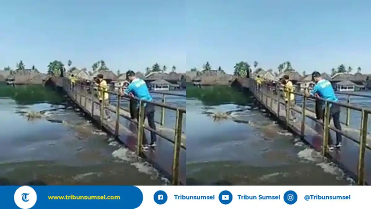 Debit Air Sungai Babatan Tinggi, Jembatan Cinta Jaya Pedamaran OKI Bikin Warga Khawatir