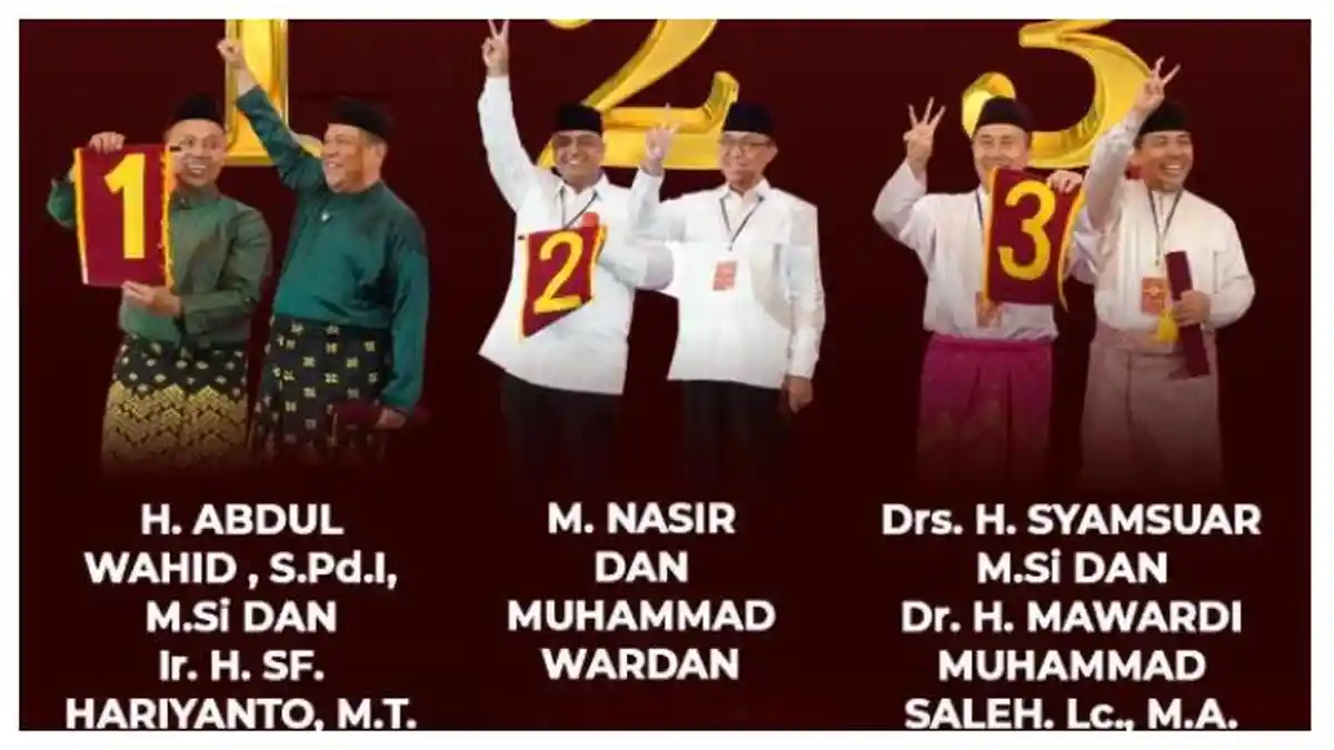Hasil Real Count KPU Pilkada Riau 2024 Abdul Wahid-SF Hariyanto Sukses Mengantongi 1.224.193 Suara