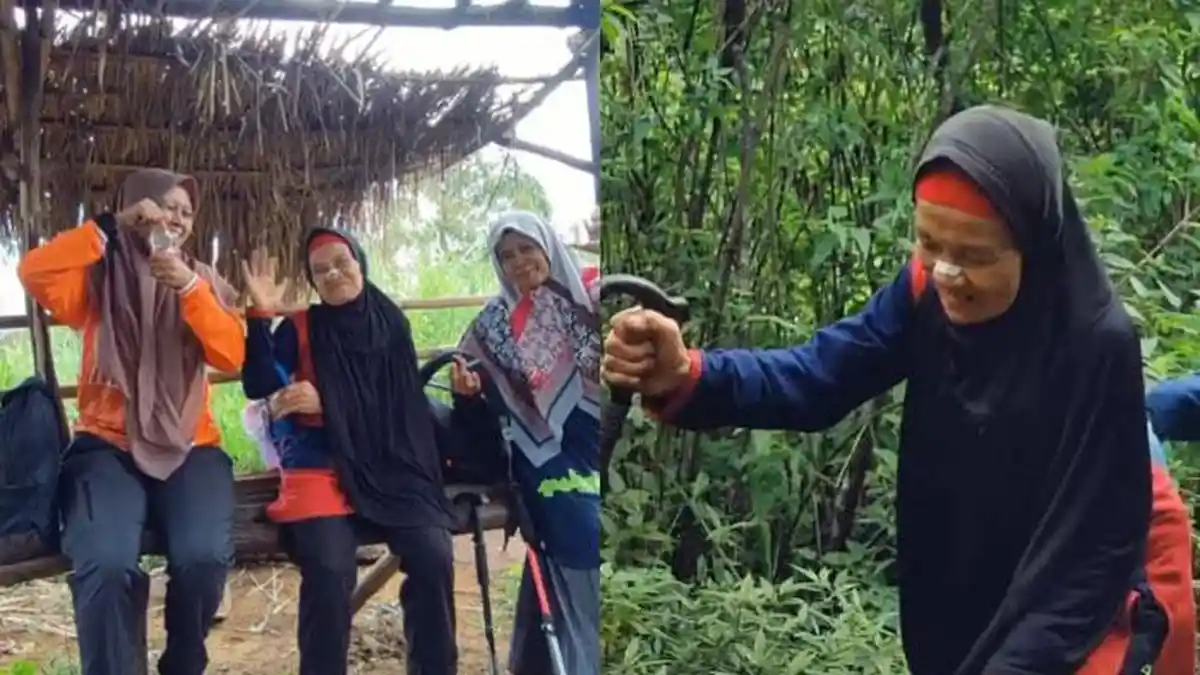 Viral Nenek 75 Tahun Mendaki Gunung 1690 MDPL