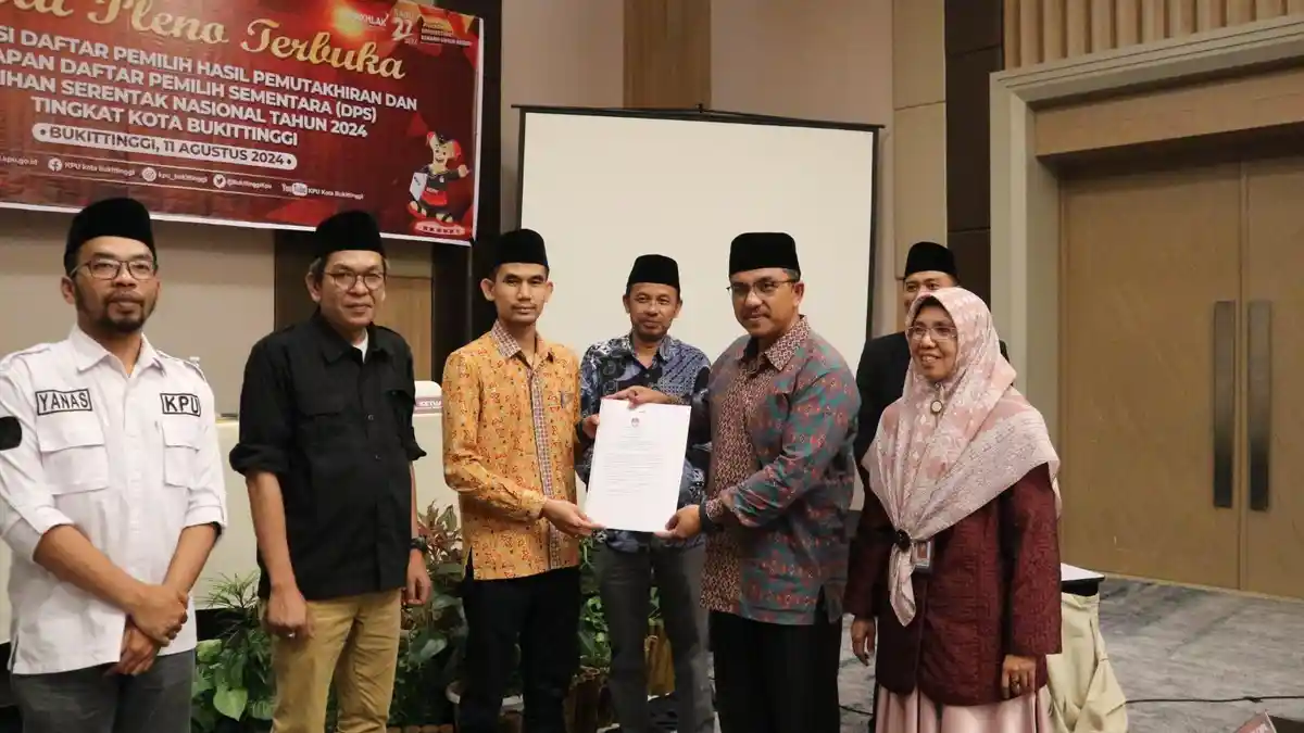 KPU Bukittinggi Tetapkan 97.516 DPS untuk Pilkada 2024, Terbanyak Pemilih Perempuan