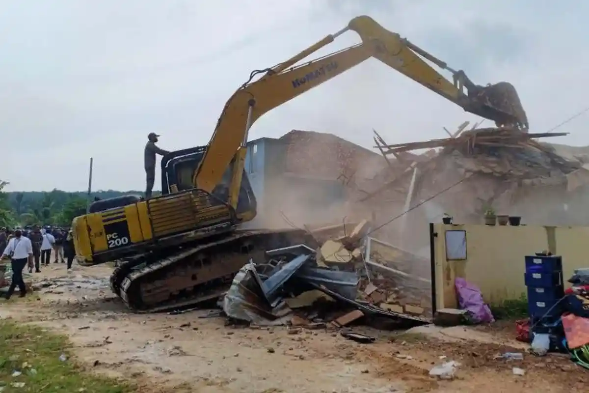 Penertiban Lahan di Sabah Balau Sempat Ricuh, Aparat Digigit Warga